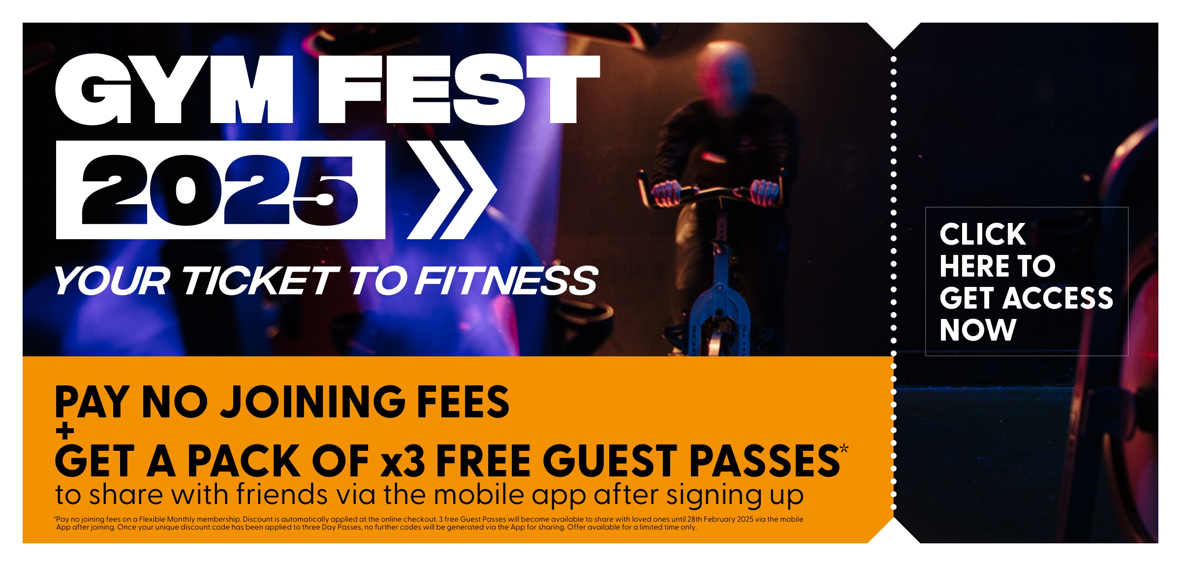 Gym Fest 2025 - Pay No Gym Joining Fees and x3 Free Guest Passes